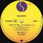 Madonna – Live To Tell 12" Maxi Single Plak - Görsel 3