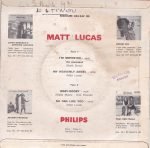 Matt Lucas – I'm Movin' On 45lik Plak - Görsel 2