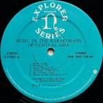 Music In The Karakorams Of Central Asia LP Plak - Görsel 3