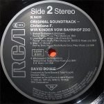 David Bowie – Original Soundtrack Zum Film "Christiane F. Wir Kinder Vom Bahnhof Zoo" LP Plak - Görsel 5