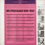 Roosevelt Sykes – Mr. Sykes Blues 1929-1932 LP Plak - Görsel 2