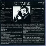 Jane Birkin And Serge Gainsbourg – Je T'Aime - Beautiful Love LP Plak - Görsel 2