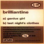 Brilliantine – Genius Girl 45lik Plak (Indie) - Görsel 2