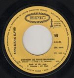 Anne-Marie David – Chanson De Marie-Madeleine 45lik Plak - Görsel 3