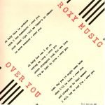 Roxy Music – Over You 45lik Plak