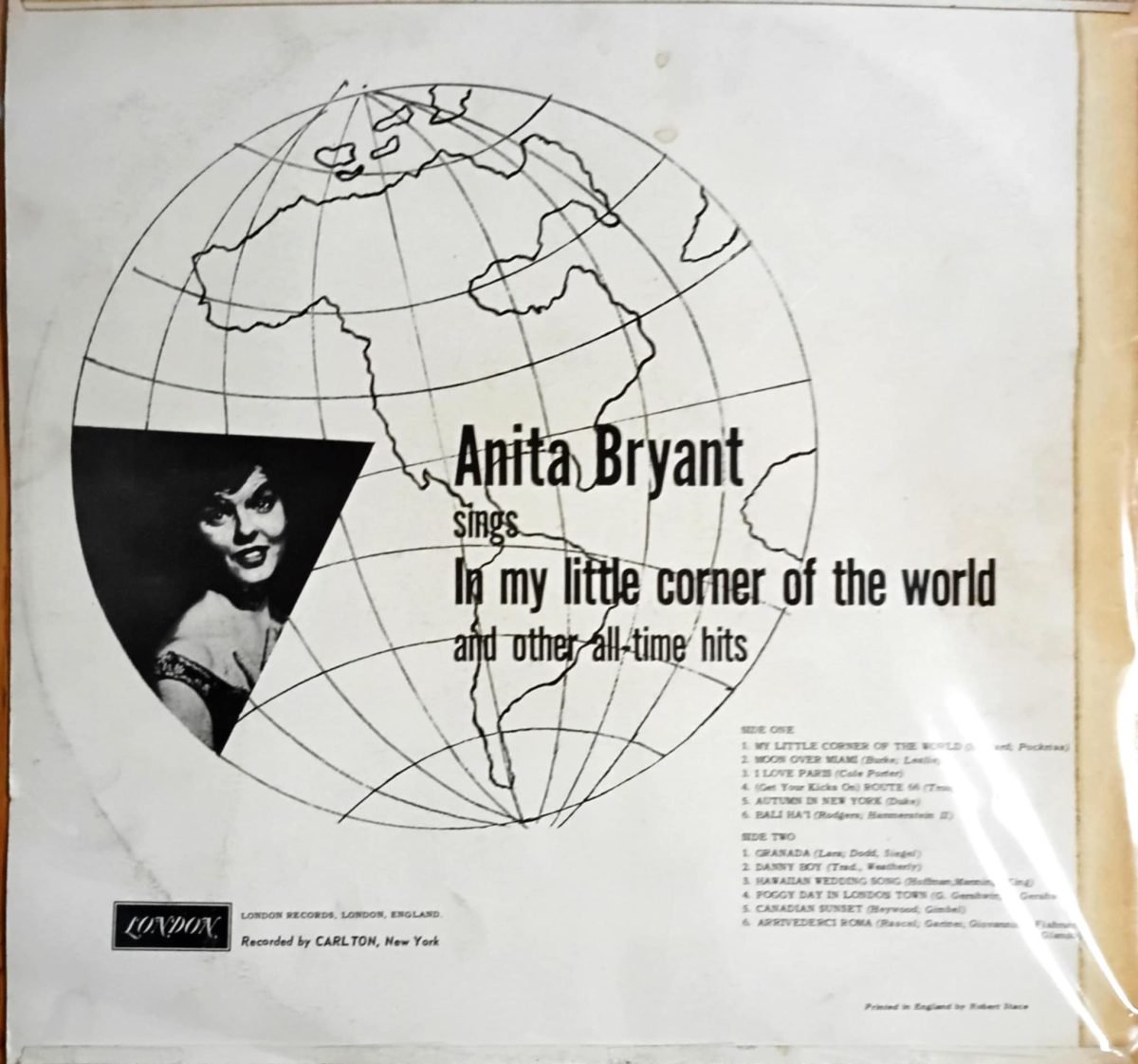 Anita Bryant – In My Little Corner Of The World LP Plak - Görsel 2