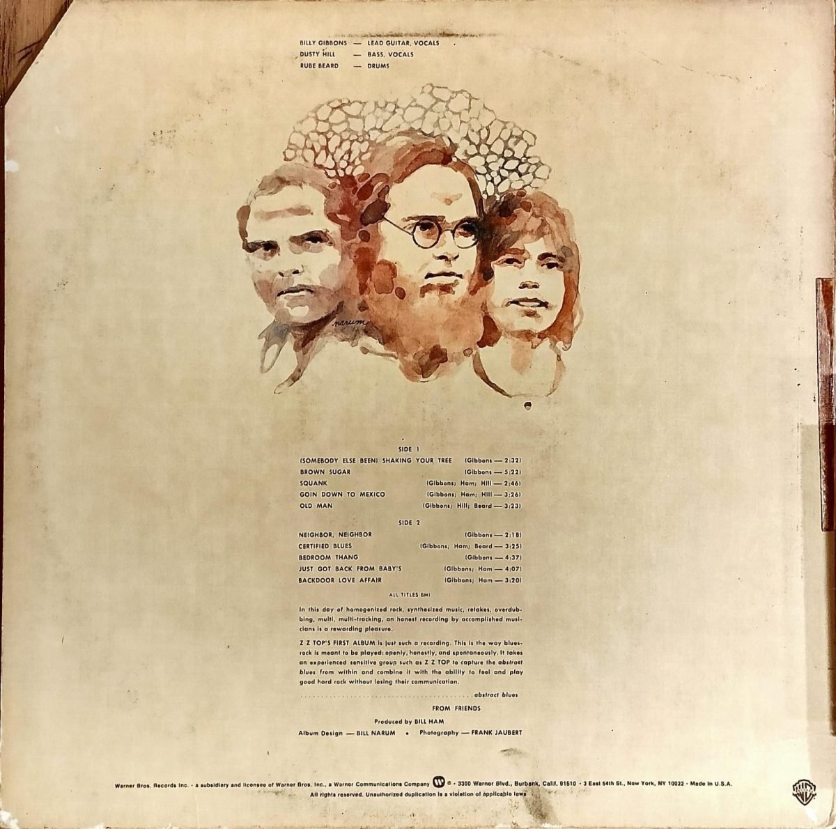 ZZ Top – First Album LP Plak - Görsel 2
