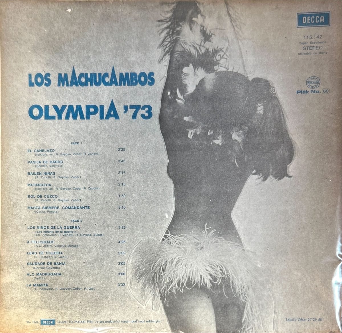 Los Machucambos – Olympia '73 LP Plak - Görsel 2