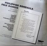 Philippine Rondalla – Philippine Folk Dances LP Plak - Görsel 2