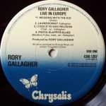 Rory Gallagher – Live In Europe LP Plak - Görsel 3