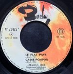 Jacques Brel – Le Plat Pays 45lik Plak - Görsel 3
