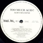 Alien Sex Fiend – Too Much Acid? 2LP Plak - Görsel 3