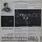 Orfeó Català Direcció: Lluís M. Millet – Concert Lluís Millet (1867-1941) - 18 D'abril 1967 / Commemoracio Del Centenarin LP Plak - Görsel 2