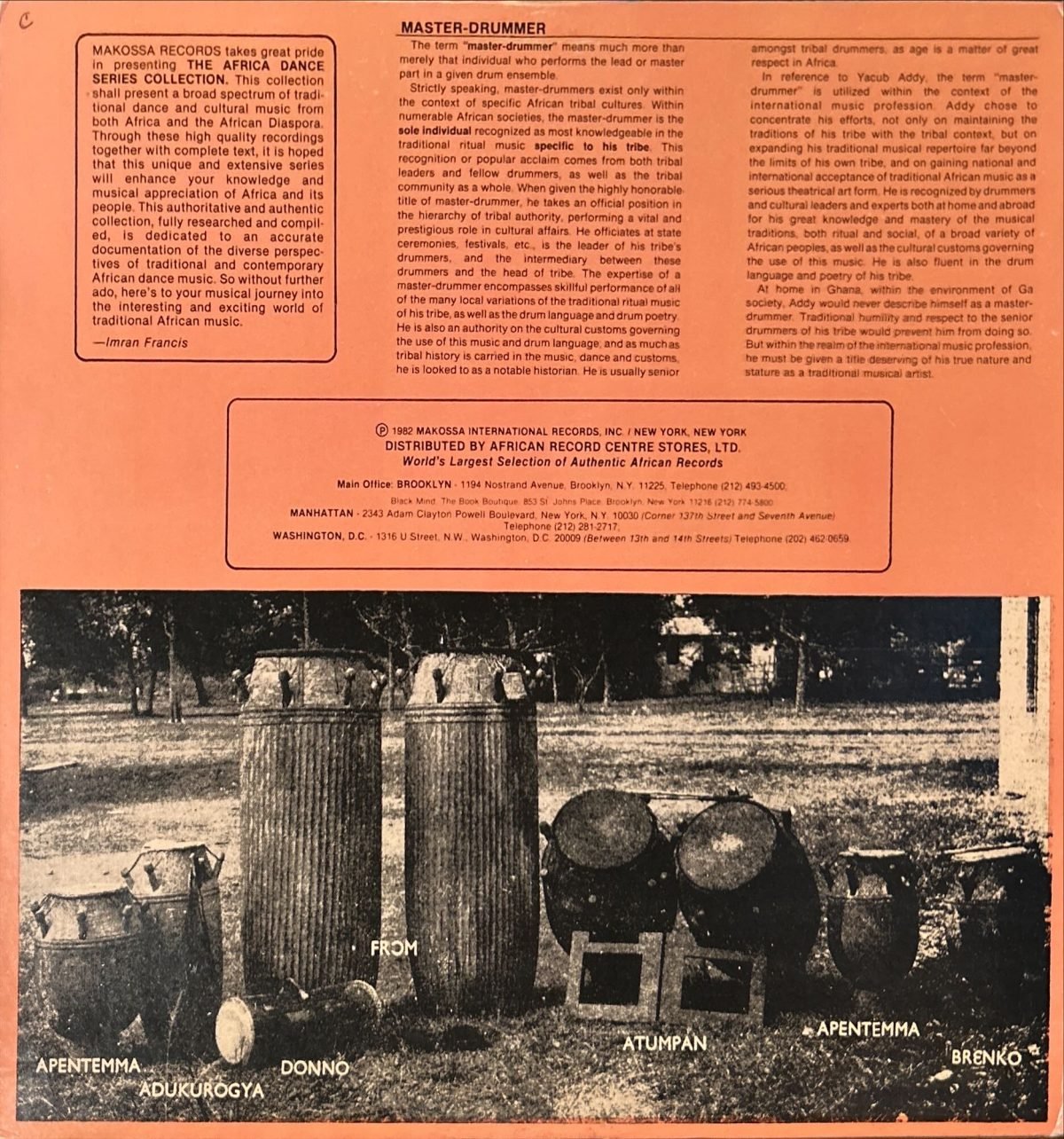 Yacub Addy Master Drummer From Ghana – Blema BII "Children Of The Ancients" LP Plak - Görsel 2