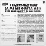 Pete Rodriguez – I Like It Like That (A Mi Me Gusta Asi) LP Plak (Boogaloo) - Görsel 2