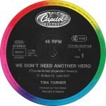 Tina Turner – We Don't Need Another Hero (Thunderdome) 12" Maxi Single Plak - Görsel 3