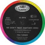 Tina Turner – We Don't Need Another Hero (Thunderdome) 12" Maxi Single Plak - Görsel 4