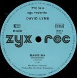 David Lyme – Bambina 12" Maxi Single Plak - Görsel 4