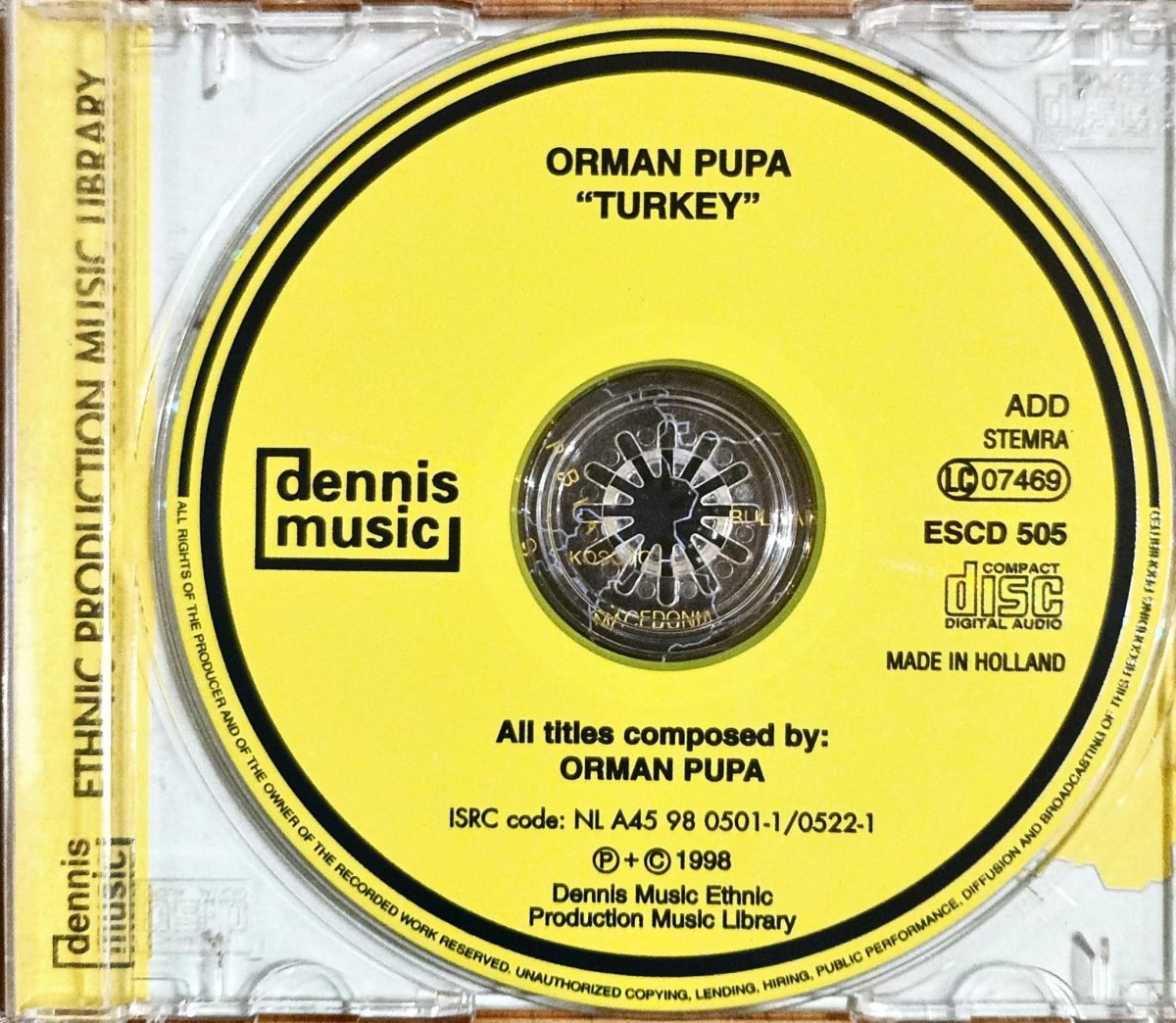 Turkey Orman Pupa Ethnic Production Library CD - Görsel 3