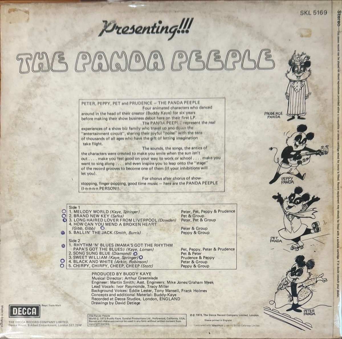 The Panda Peeple ‎– Presenting!!! LP Plak - Görsel 2