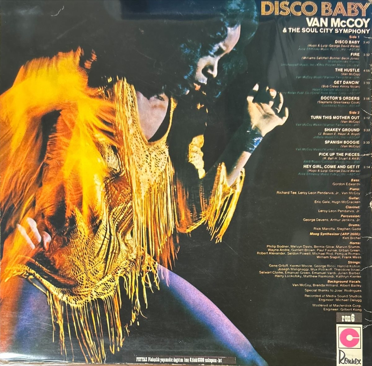 Van McCoy & The Soul City Symphony – Disco Baby LP Plak - Görsel 2