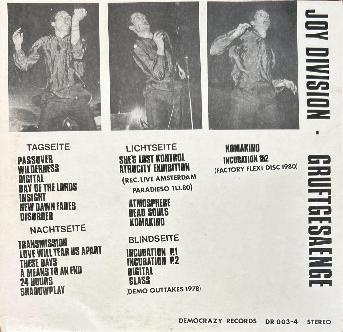 Joy Division – Gruftgesaenge 2LP Plak - Görsel 2