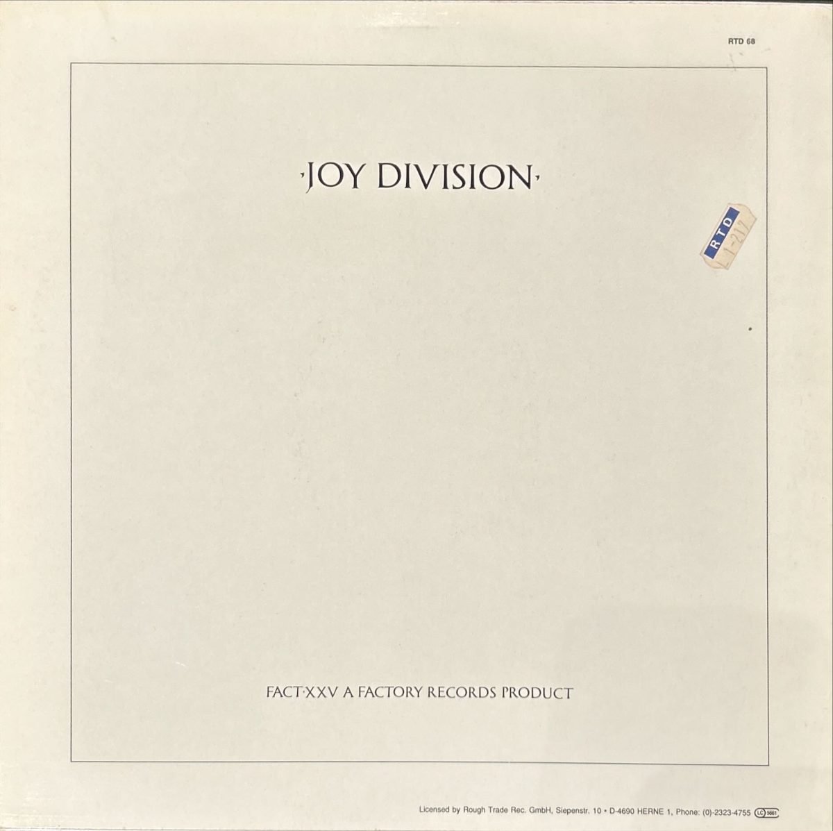 Joy Division – Closer LP Plak - Görsel 2