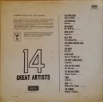 14 Great Artists LP Plak - Görsel 2