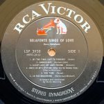 Harry Belafonte – Belafonte Sings Of Love LP Plak - Görsel 3