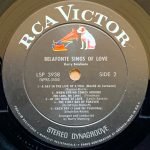 Harry Belafonte – Belafonte Sings Of Love LP Plak - Görsel 4