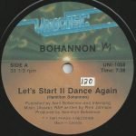 Bohannon – Let's Start II Dance Again 12'' Maxi Single Plak