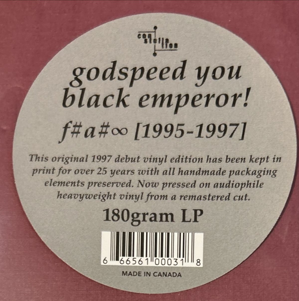Godspeed You Black Emperor! – F♯ A♯ ∞ LP Plak - Görsel 2