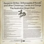 Benjamin Britten, The Australian Boys Choir – Ceremony Of Carols And Other Christmas Carols And Songs LP Plak - Görsel 2
