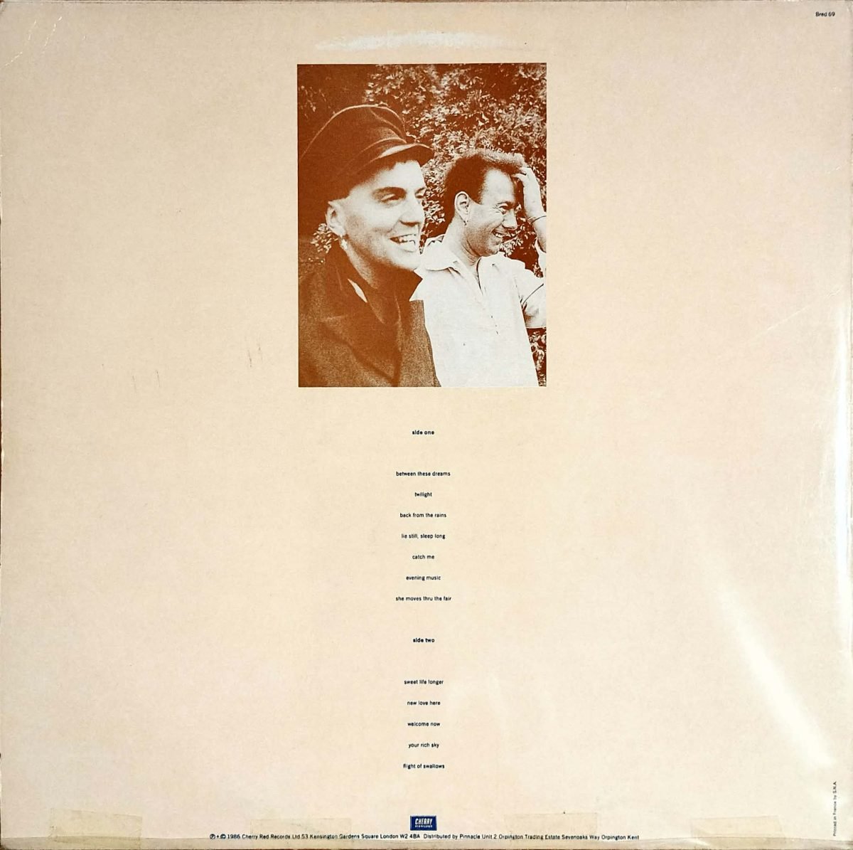 Eyeless In Gaza – Back From The Rains LP Plak - Görsel 2