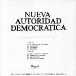 Nueva Autoridad Democrática LP Plak - Görsel 2