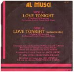 Al Musci ‎– Love Tonight 45lik Plak (Italo Disco) - Görsel 2