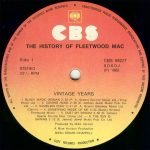 Fleetwood Mac – The History Of Fleetwood Mac - Vintage Years  2LP Plak - Görsel 3