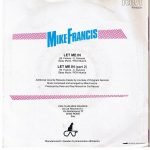 Mike Francis – Let Me In 45lik Plak (Italo Disco) - Görsel 2