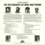 The Descendants Of Mike And Phoebe – A Spirit Speaks LP Plak - Görsel 2