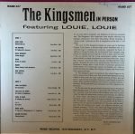The Kingsmen – The Kingsmen In Person Featuring Louie, Louie LP Plak - Görsel 2