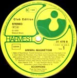 Scorpions – Animal Magnetism LP Plak (Club Edition) - Görsel 3