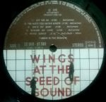 Wings – Wings At The Speed Of Sound. LP Plak - Görsel 3