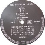 The Sisters Of Mercy – Dominion 12" Maxi Single Plak - Görsel 3