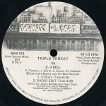 Z-3 MC's ‎– Triple Threat DJ 12" Maxi Single Plak - Görsel 2