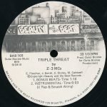 Z-3 MC's ‎– Triple Threat DJ 12" Maxi Single Plak - Görsel 3