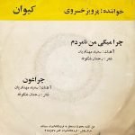 Parviz Khosravi – Chara Migi Man Namardam 45lik Plak - Görsel 2