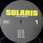 Edward Artemiev – Solaris (Music From The Motion Picture By Andrey Tarkovsky) LP Plak - Görsel 4
