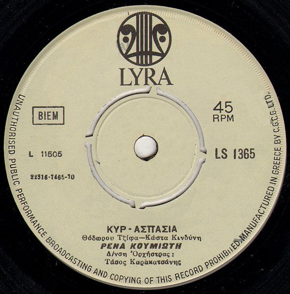 Rena Koumioti – Kyr-Aspasía 45lik Plak