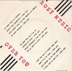 Roxy Music – Over You 45lik Plak