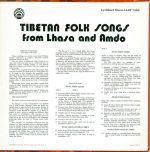 Tibetan Folk Songs From Lhasa And Amdo LP Plak - Görsel 2